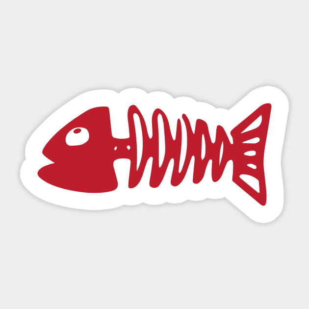 Valentine TShirt Fish Bone Sticker by Ms_Serene